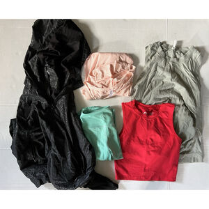 Women’s Zyia Active Bundle Of 5 With Legging, Sports Bra, Jacket, Shirt Sm-Lg